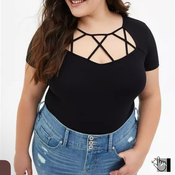 torrid Tops - Torrid Black Strappy Top